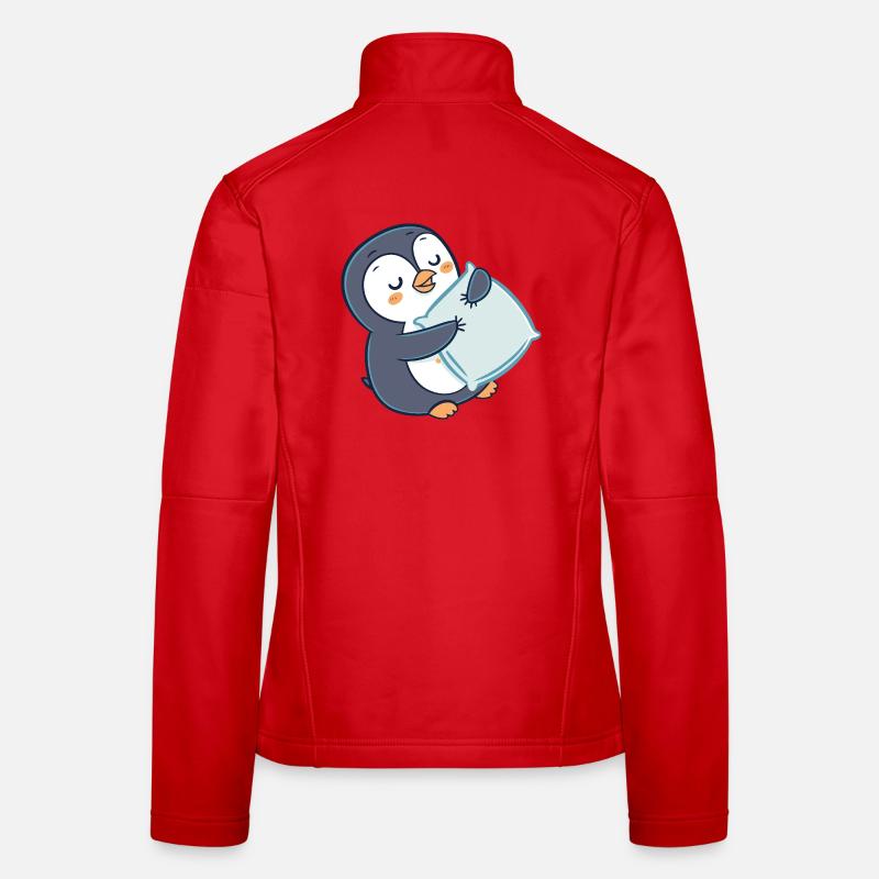 Penguin Cuddle on Pillow Women's Softshell Jacket