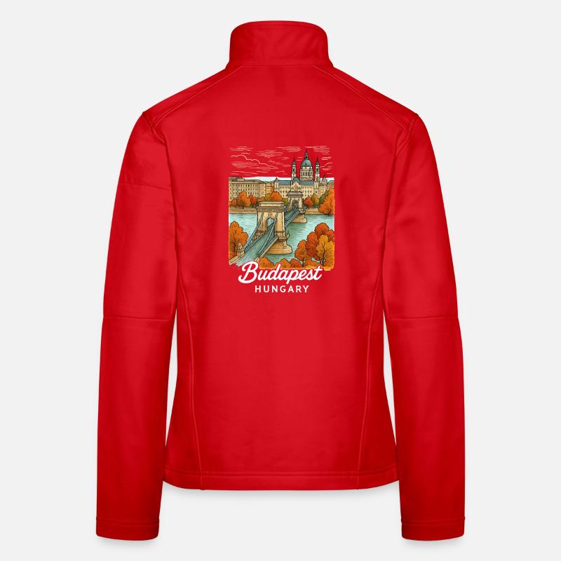 Budapest Ungarn - Frauen Softshelljacke - Rot