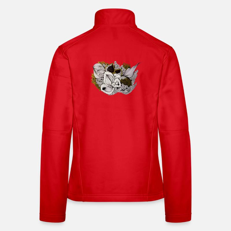 Pflanzenrausch Line Art Women's Softshell Jacket