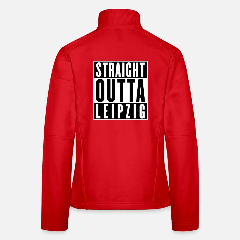 Straight outta Leipzig (Farben änderbar) - Frauen Softshelljacke - Rot