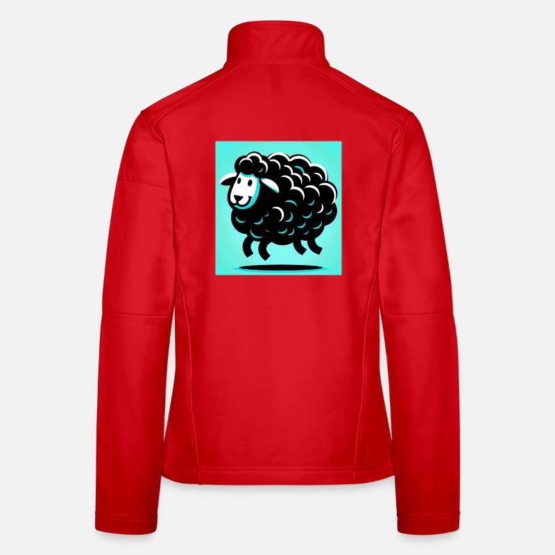 Schwarzes Schaf - Frauen Softshelljacke - Rot