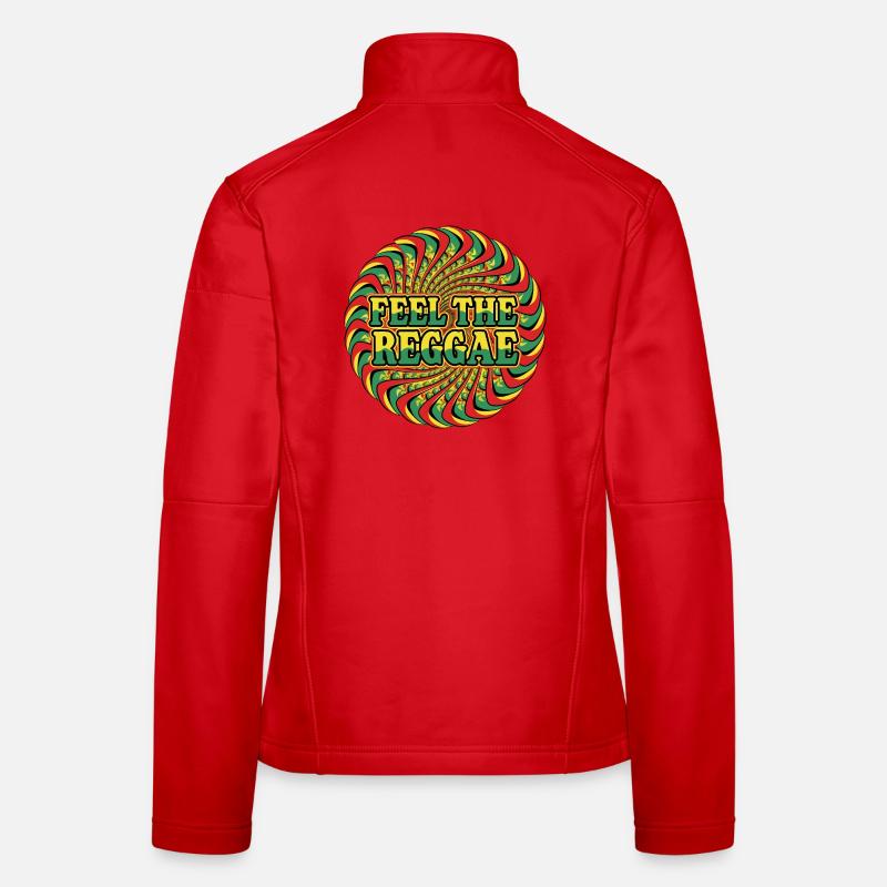 Feel the Reggae Psychedelic Circle Women's Softshell Jacket