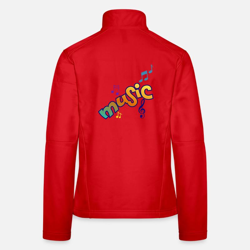Musique et notes Veste en tissu softshell Femme