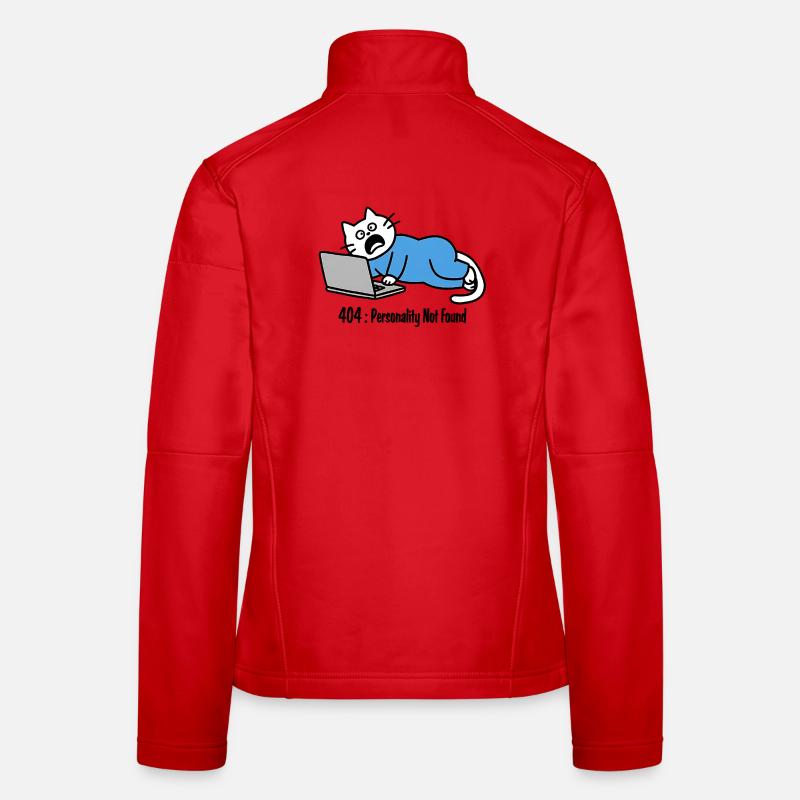 404 : Personality Not Found, dessin de chat Veste en tissu softshell Femme