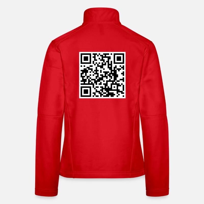 Qr code citation drôle humour  Veste en tissu softshell Femme