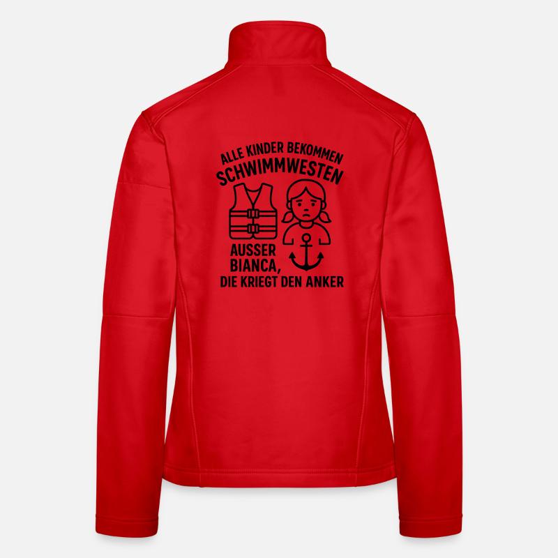alle kinder witze bianca anker - Frauen Softshelljacke - Rot