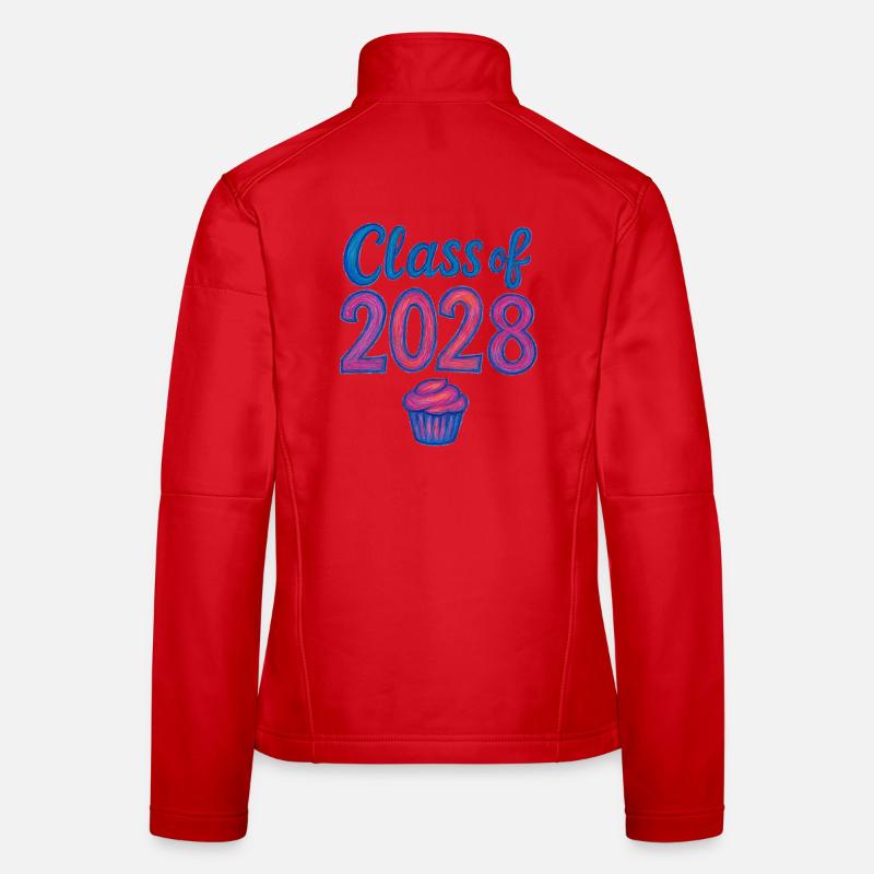 Cupcake-Gradient der Klasse 2028 Frauen Softshelljacke