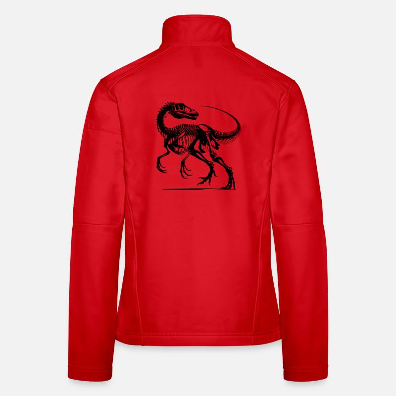 Raptor Dinosaur Backbreaking Work from Prehistoric Times Women's Softshell Jacket