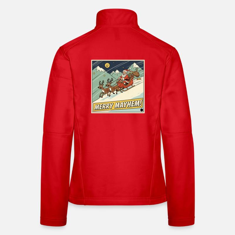 Tshirt Weihnachts Schlittenmayhem Frauen Softshelljacke