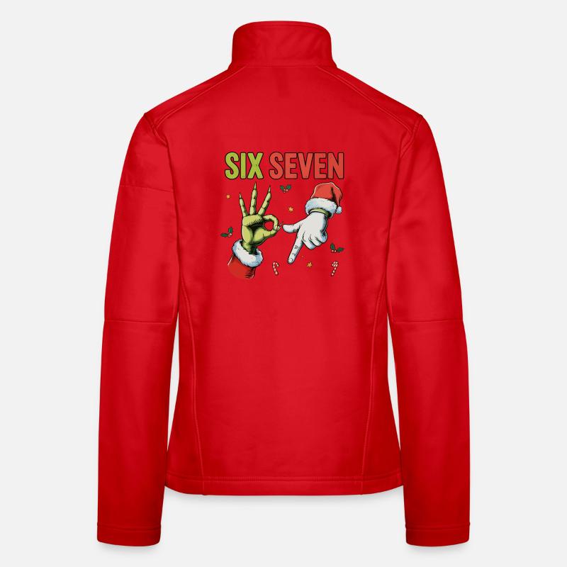 Six Seven Bruh Santa Veste en tissu softshell Femme