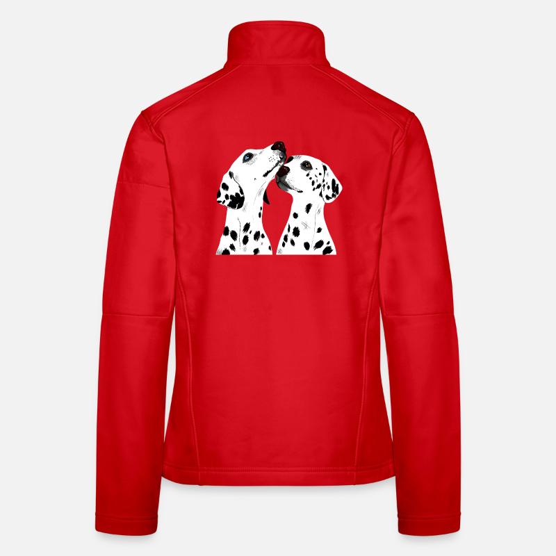 Deux Dalmatiens Veste en tissu softshell Femme