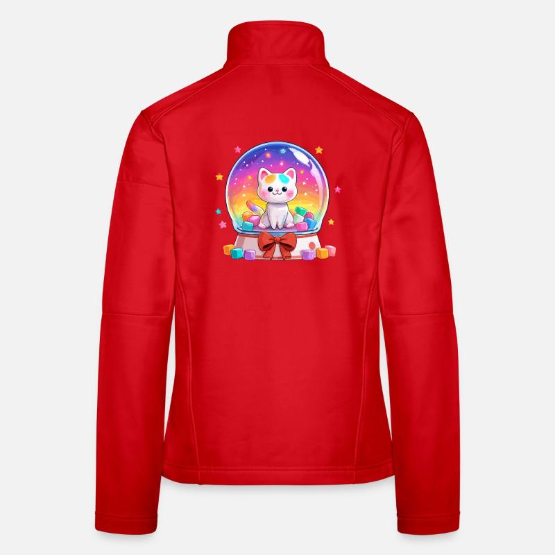 Regenbogen Katzen Snowglobe Frauen Softshelljacke