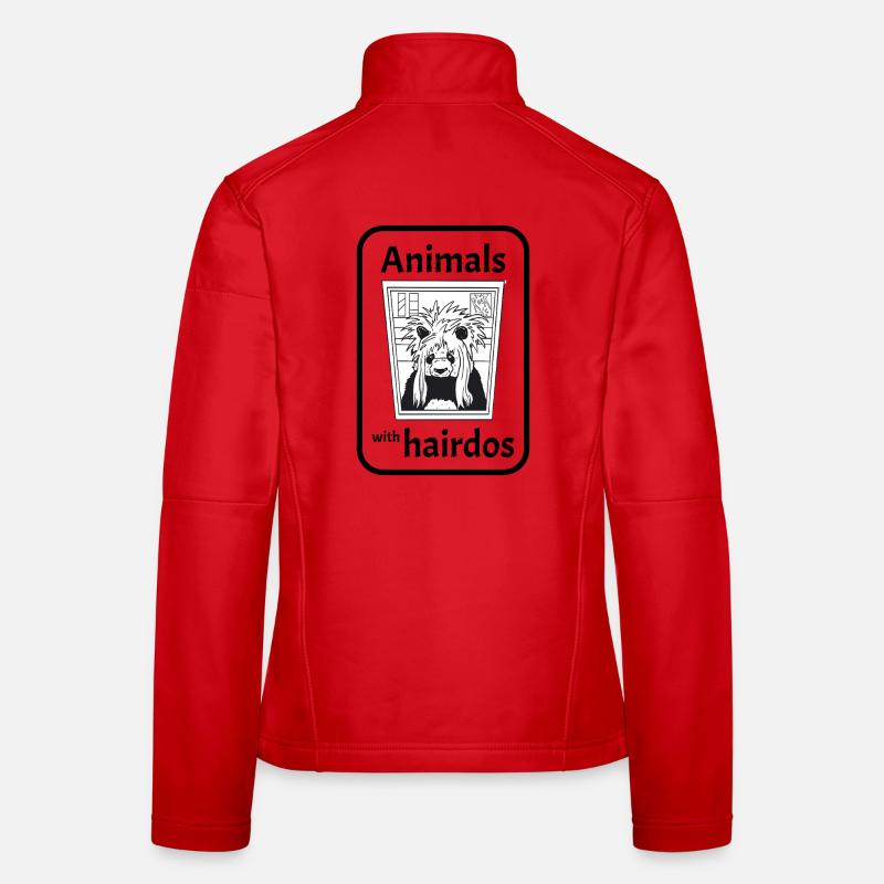 Panda avec coiffure Veste en tissu softshell Femme