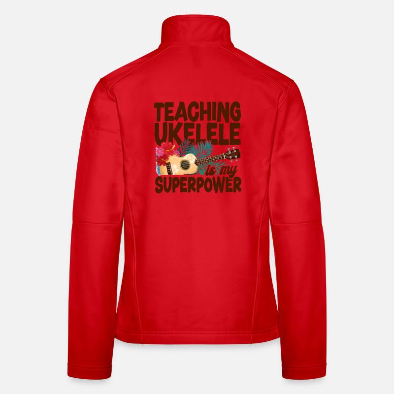 Enseignement de l’ukulélé hawaïen ukélé Veste en tissu softshell Femme