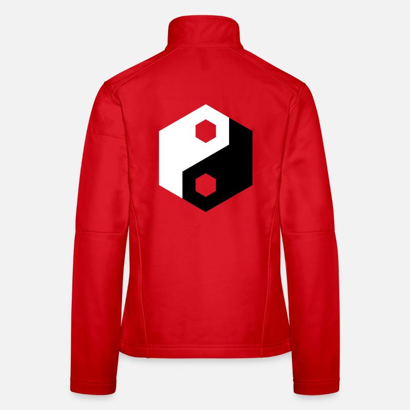 Hex-Ausschnitt Yin Yang - Frauen Softshelljacke - Rot