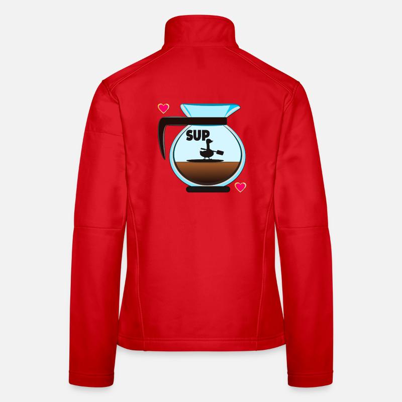 SUP GANS FILTERKAFFEE KAFFEE - Frauen Softshelljacke - Rot