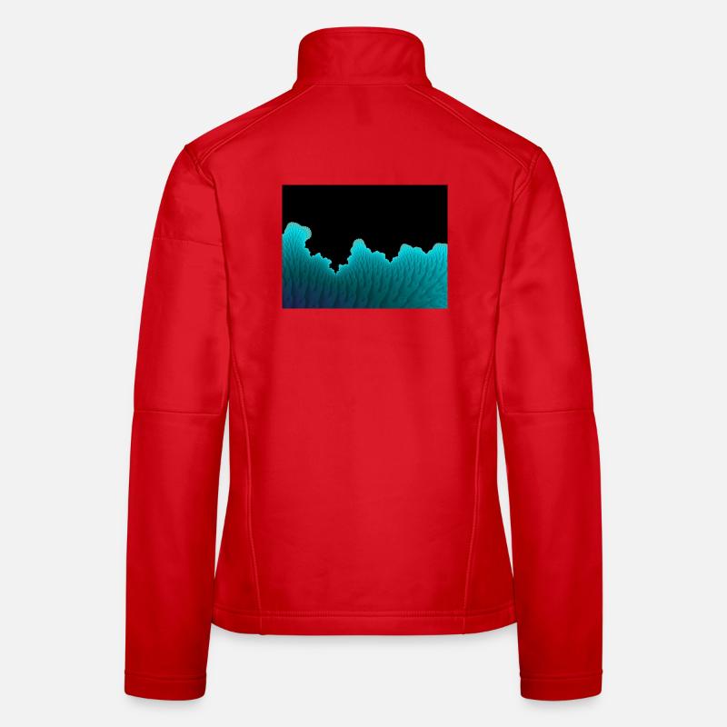 Mur de Corail Néon Veste en tissu softshell Femme