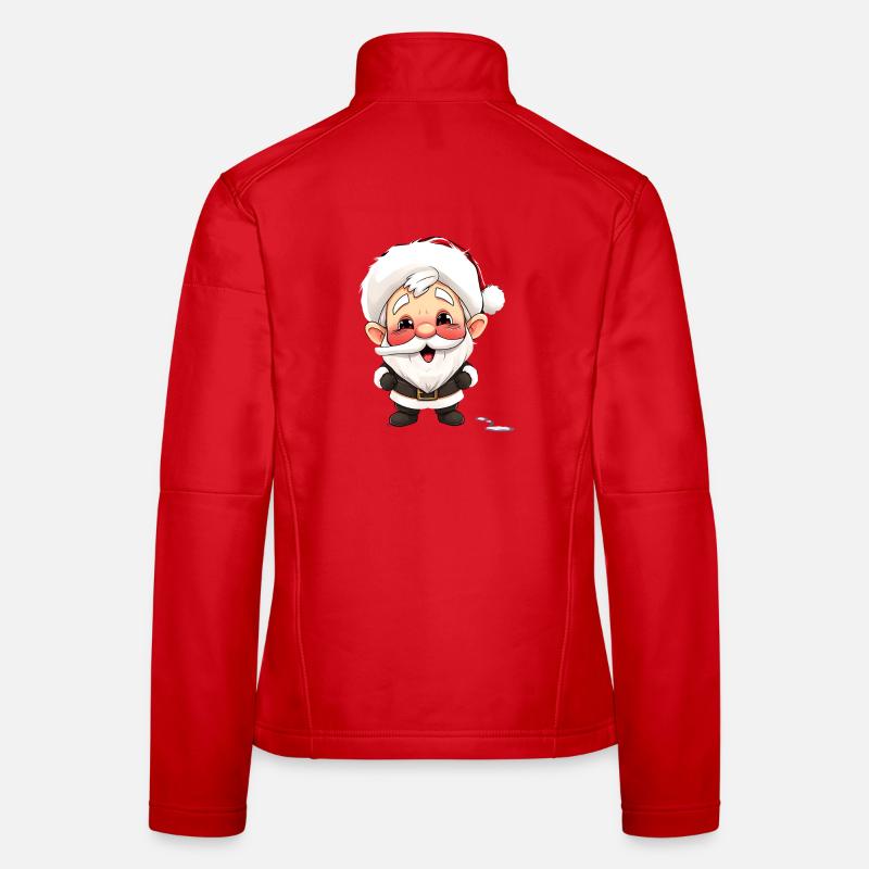 Fröhlicher Wichtel Weihnachten Geschenkidee Gnom - Frauen Softshelljacke - Rot