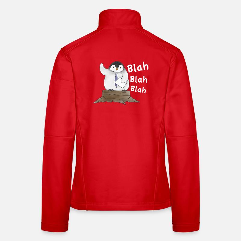Pinguin-Rede Penguin Speech  - Frauen Softshelljacke - Rot