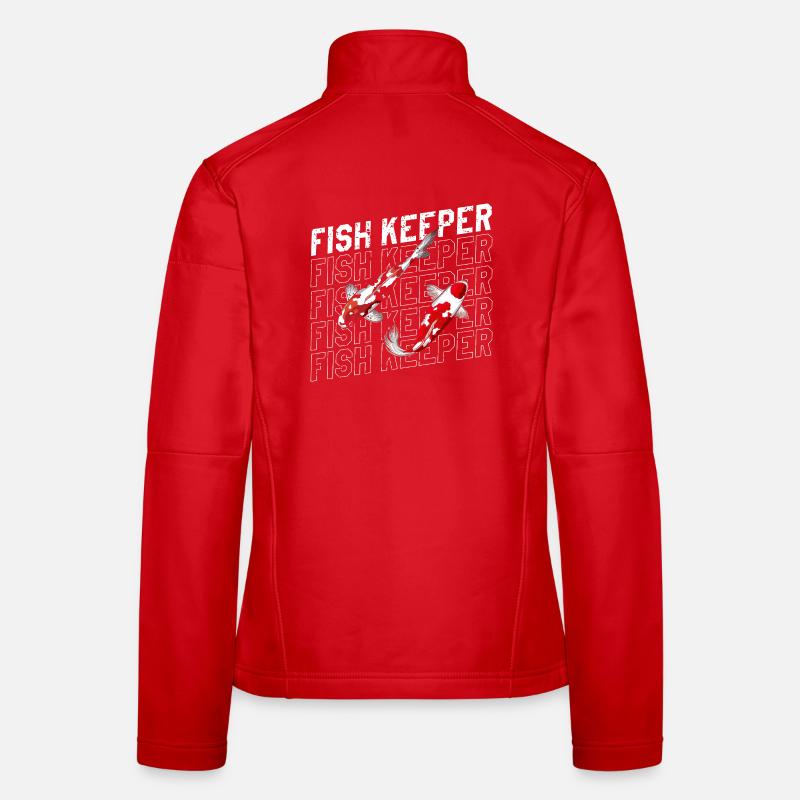 Fish Keeper Fish Pond Style Hobby Style minimaliste Veste en tissu softshell Femme