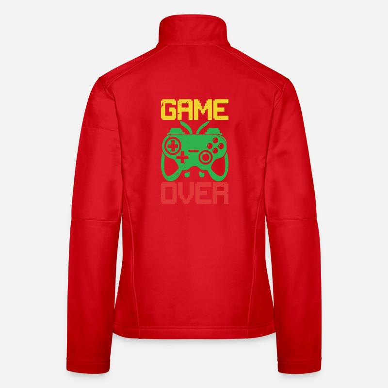 Arcade game Retro gaming Space Pixel art Vintage - Women's Softshell Jacket - red