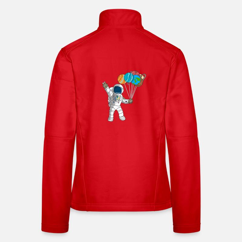 Astronaut Planets Outer Space 2nd Birthday Celeb Women's Softshell Jacket