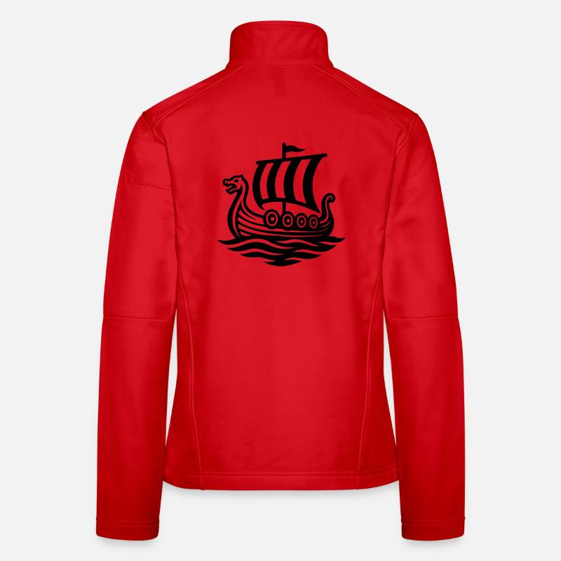 Wikingerschiff Drachenboot Wikinger Frauen Softshelljacke