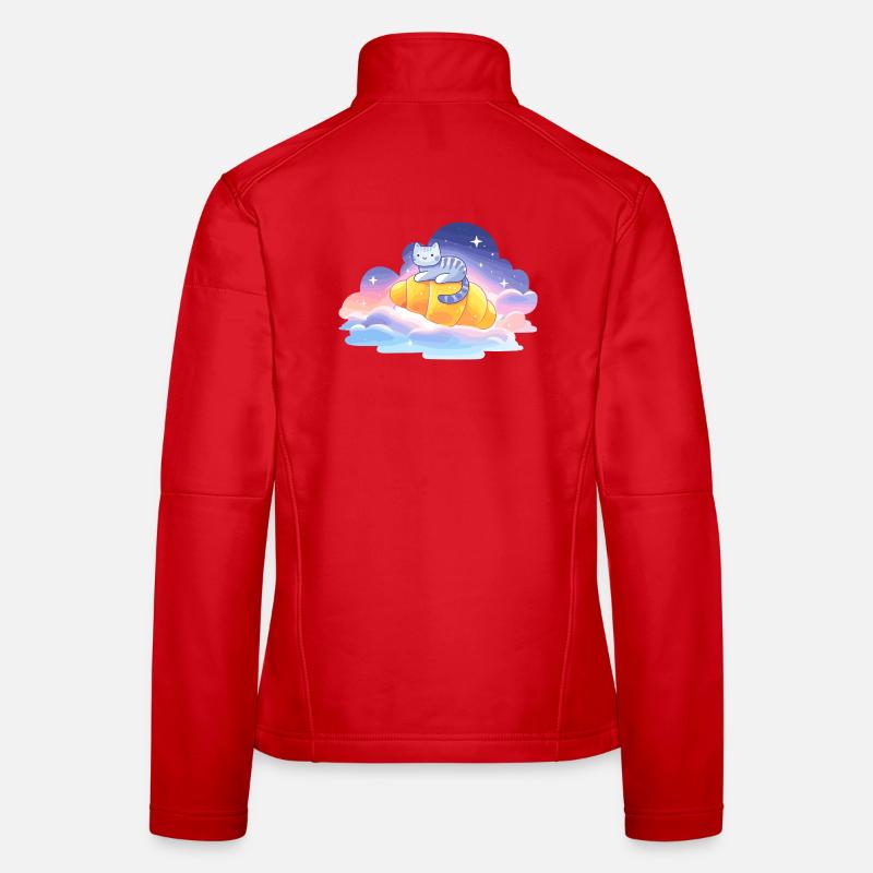 Un chaton dans le nuage rêve Veste en tissu softshell Femme