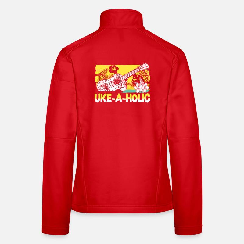 Ukulélé hawaïen uke uke-a-holic Veste en tissu softshell Femme