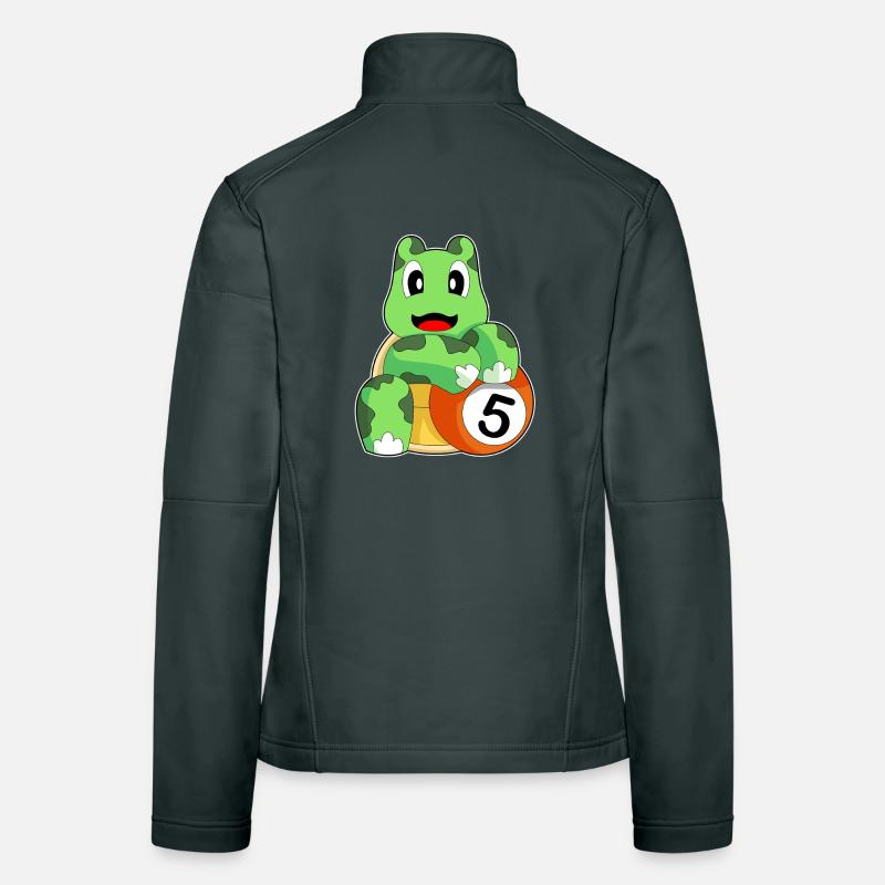 Jeu de billard de billard Tortue Veste en tissu softshell Femme
