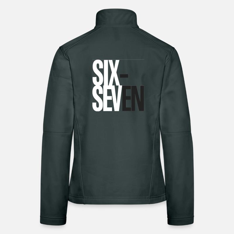 Six and Seven Overlap Typography Women's Softshell Jacket