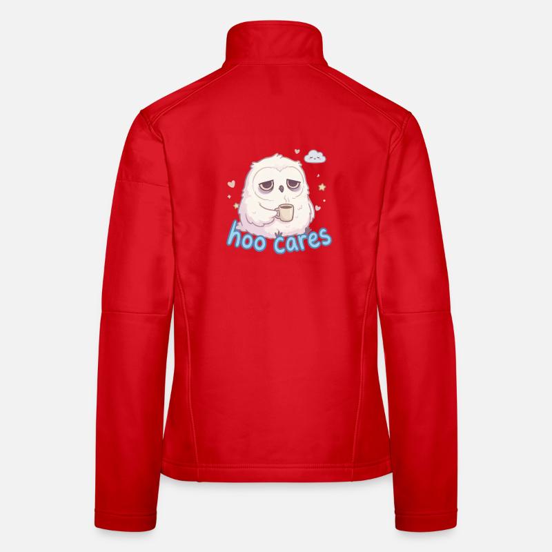 Hoo Cares – Sweet Owl Coffee - Women's Softshell Jacket - red