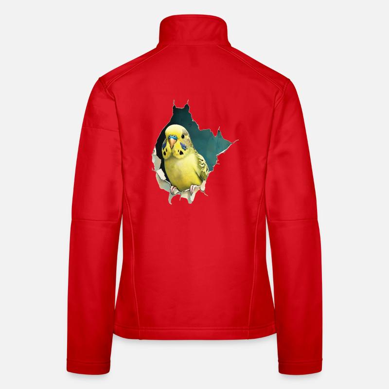 Perruche ondulée Veste en tissu softshell Femme