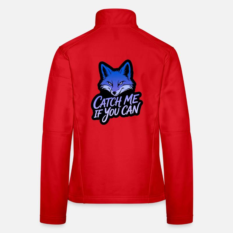 Catch Me If You Can – Mystic Blue Fox - Women's Softshell Jacket - red