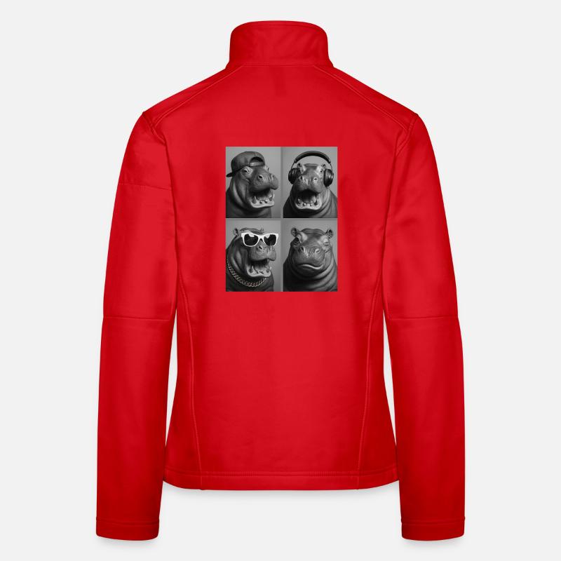 Nilpferd Frauen Softshelljacke