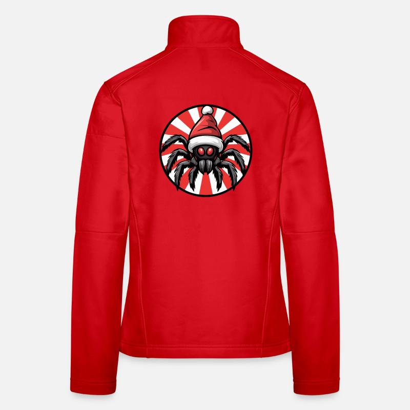 Christmas spider with Santa hat Women's Softshell Jacket