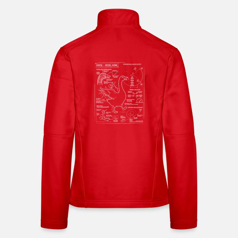 Plan des oies : Modèle de klaxon Veste en tissu softshell Femme
