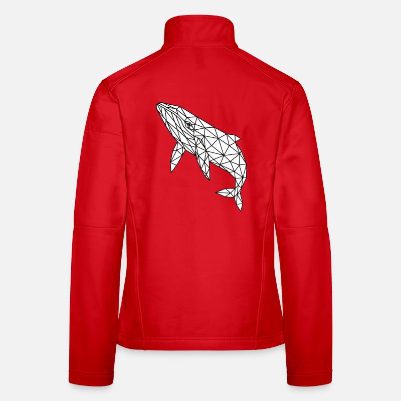 Geometrischer Polygonwal Frauen Softshelljacke