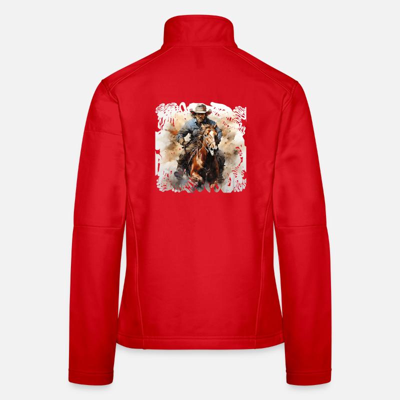 Wild West Rodeo Reiter Frauen Softshelljacke