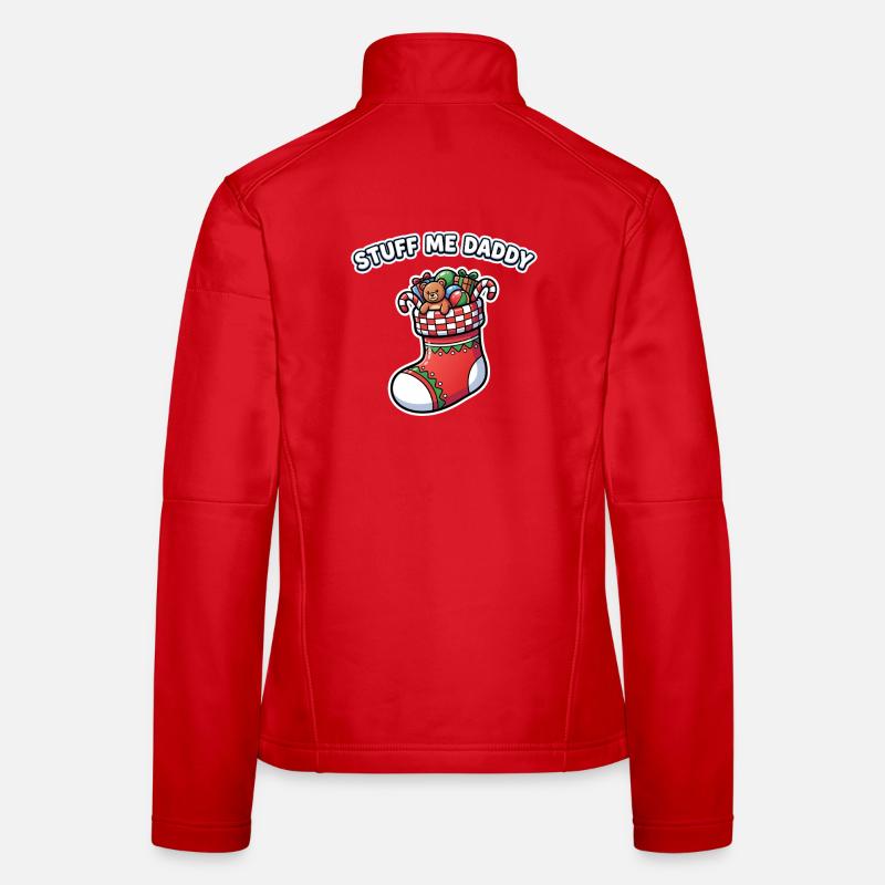 Stuff me, Dad! Christmas stocking, naughty Women's Softshell Jacket