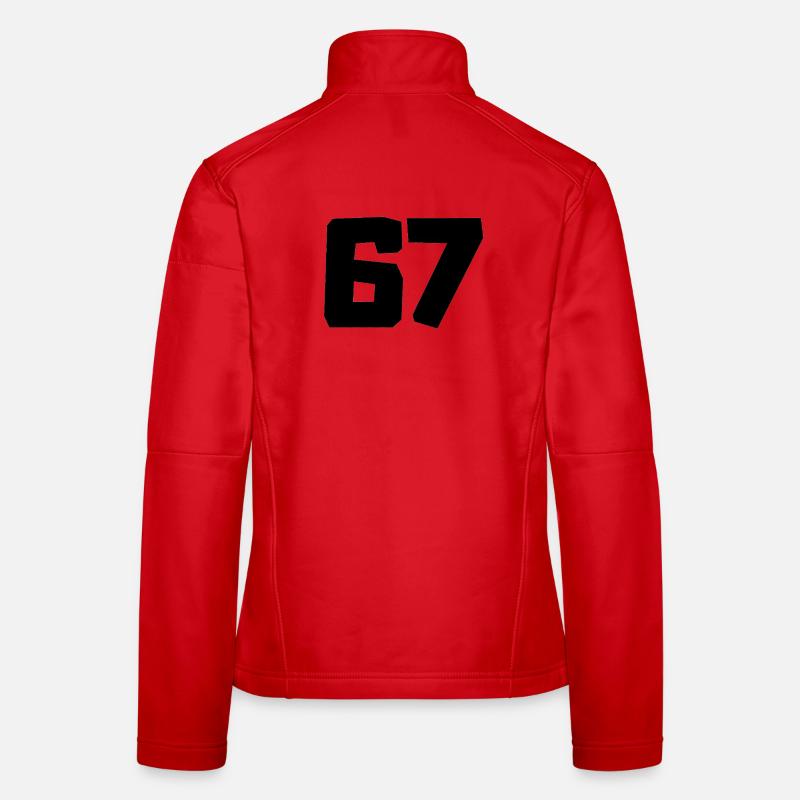Graphisme rétro 67 Numbers Typer Veste en tissu softshell Femme