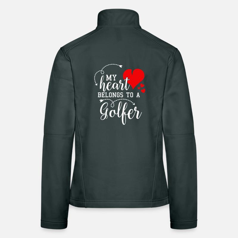 Mein Herz gehört einem Golfer, Ehemann und Ehefrau, Liebe Frauen Softshelljacke