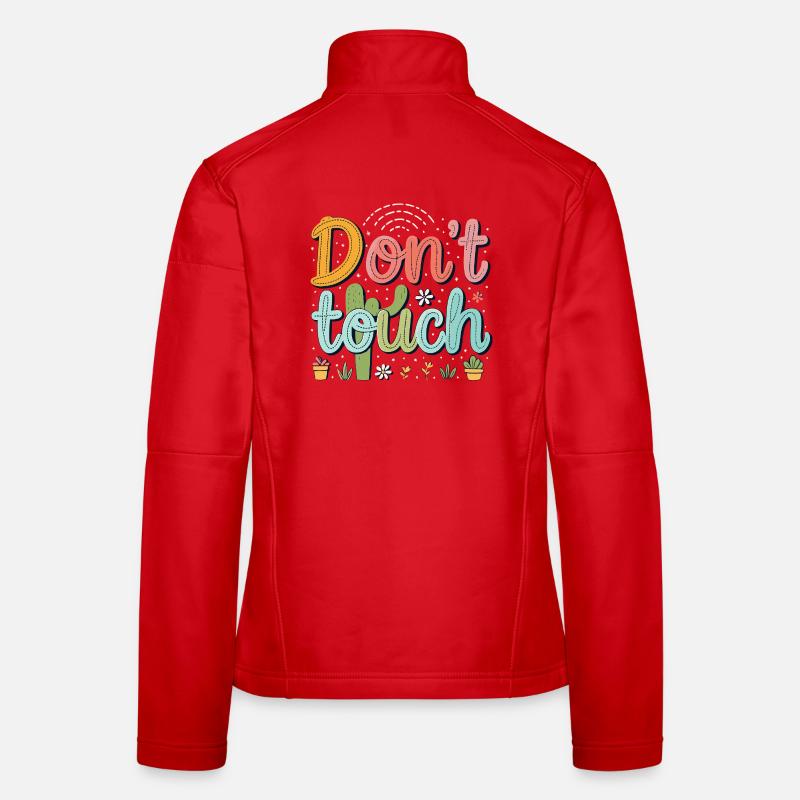 Dont touch cactus design Veste en tissu softshell Femme