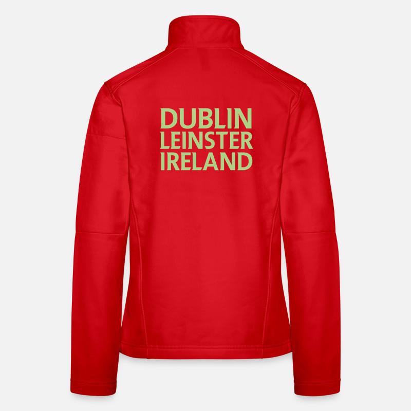 Dublin – Irlande Textdesign Veste en tissu softshell Femme