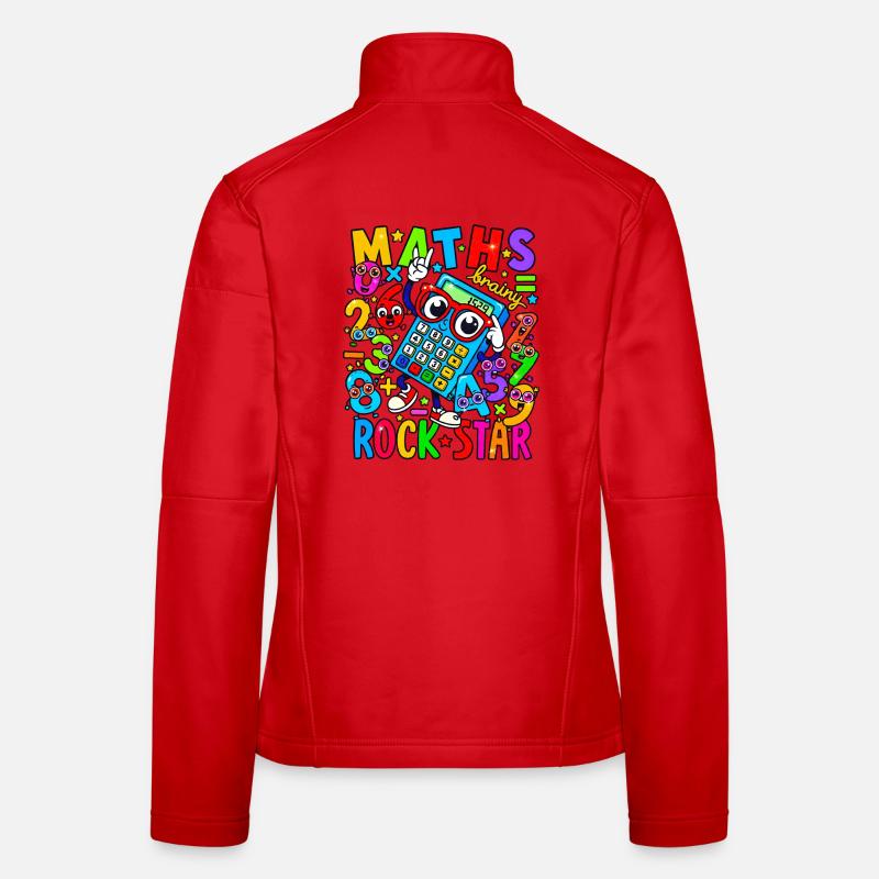 Math Rock Star Calculator Neon Women's Softshell Jacket