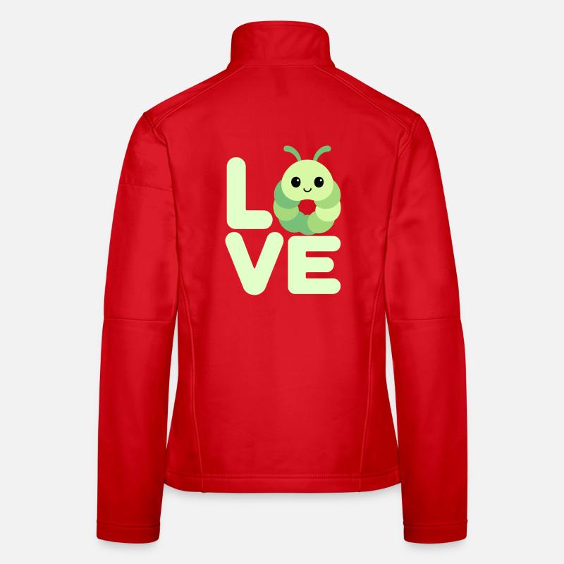 Papillon Chenille Amour Veste en tissu softshell Femme