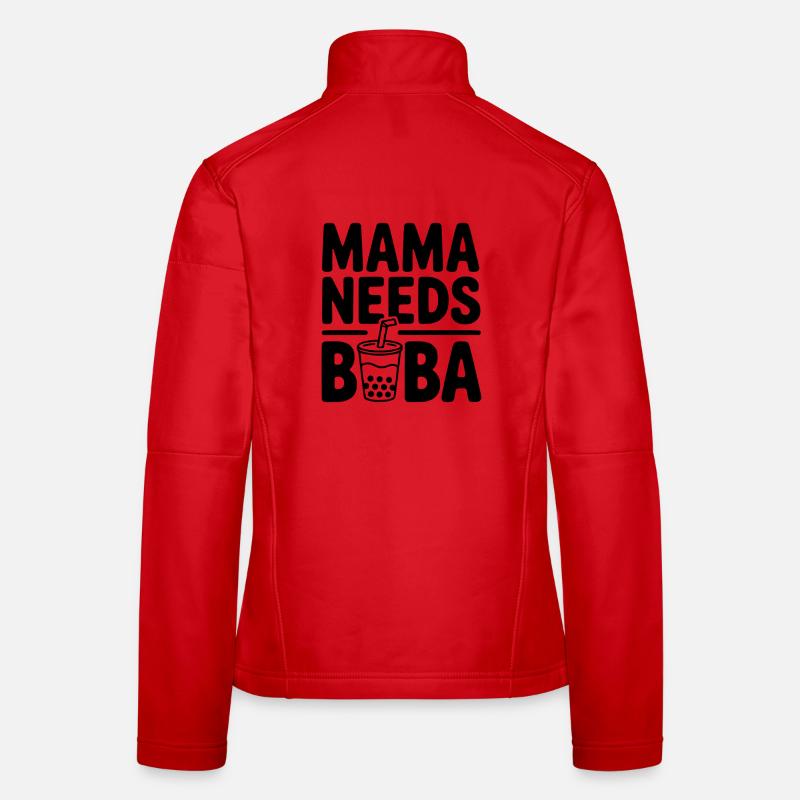 Mama Needs Boba Women's Softshell Jacket