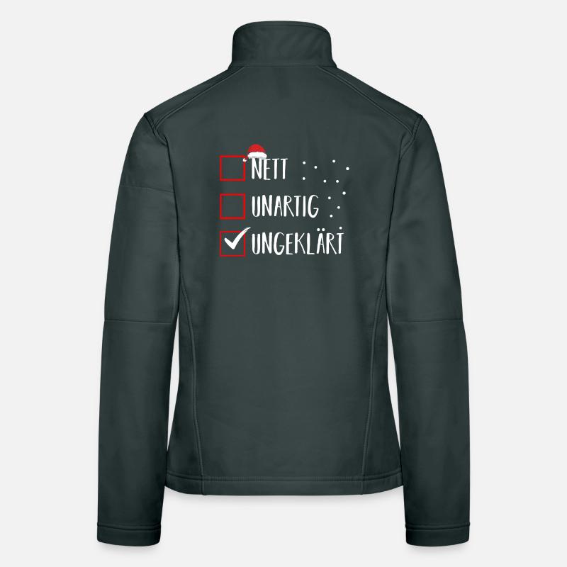 Noël du Père Noël Espiègle Noël Veste en tissu softshell Femme