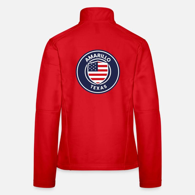 Texas badge in American shield Women's Softshell Jacket