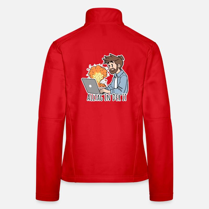 Alltag in der IT - Der Computer raucht Frauen Softshelljacke